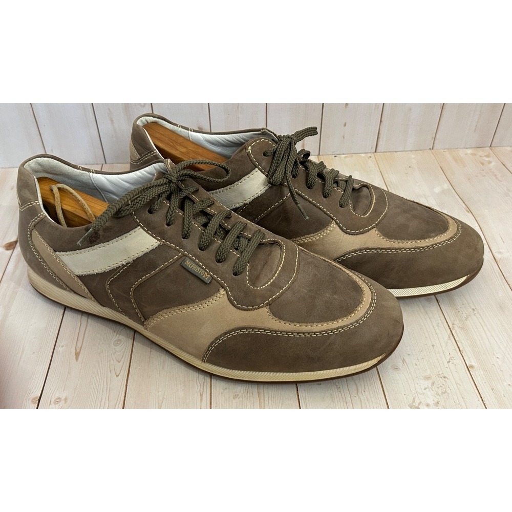 Mephisto City Hiker Air Jet Brown Leather Shoes Low Sneakers Men 11.5M US/ 45 EU